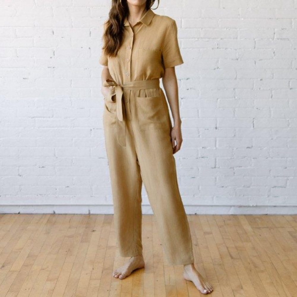 Tradlands Finn Jumpsuit in Sand